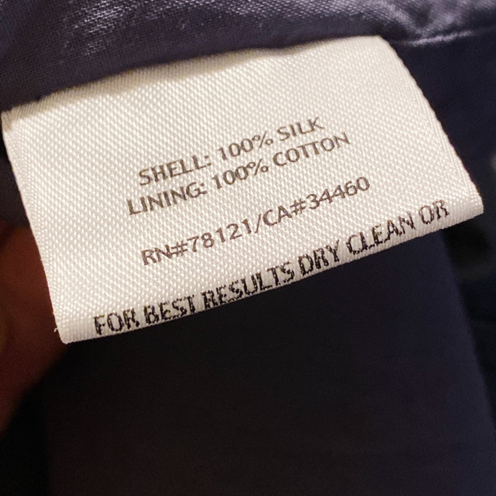 😎 Eileen Fisher Blue Pleated Pintuck Silk Tank - Picture 6 of 7